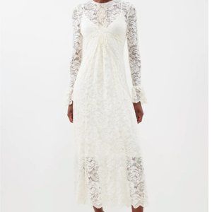 Rabanne Stretch Lace Maxi Dress (34 FR - Ivory)
